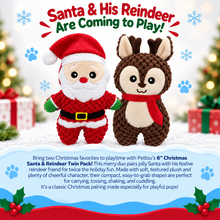 Load image into Gallery viewer, 6" Christmas Twin Pack - Santa & Reindeer