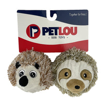Load image into Gallery viewer, 4&quot; EZ Squeaky Ball Twin Pack - Hedgehog &amp; Sloth
