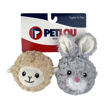 Load image into Gallery viewer, 4&quot; EZ Squeaky Ball Twin Pack - Lamb &amp; Rabbit
