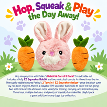 Load image into Gallery viewer, 4" EZ Squeaky Ball Triple Pack - Rabbit &amp; Carrot
