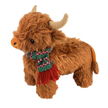 Load image into Gallery viewer, 16" Christmas Golden Highland Cow
