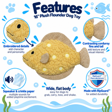 Load image into Gallery viewer, 16" Aqua Cuddles - Flounder
